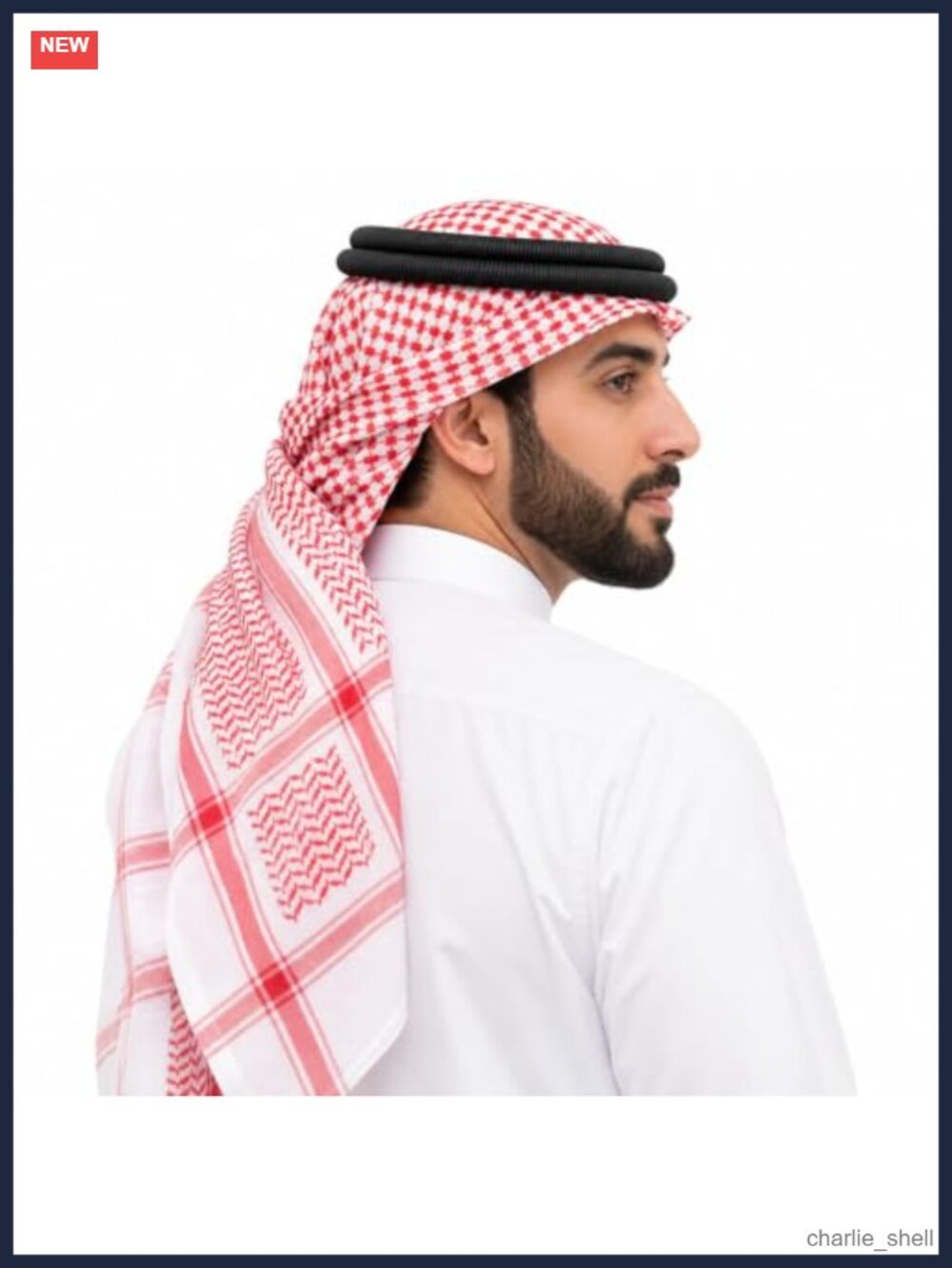 Mens Keffiyeh Shemagh Arab Head Scarf Turban Plaid Wrap Costume